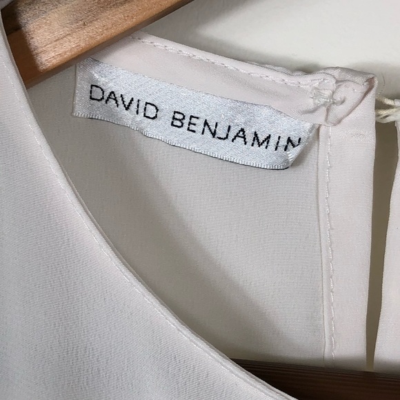 David Benjamin Embroidered Detail Vintage lightweight cream Blouse - Picture 5 of 8